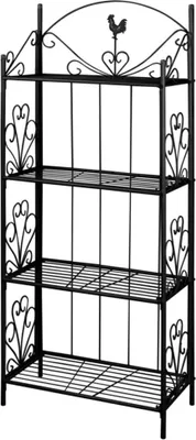 Image de vidaXL Escalier pour plantes Noir Escalier pour fleurs Étagère pour fleurs Support pour fleurs Jardin