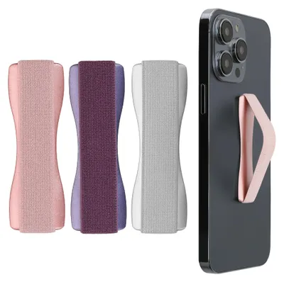 Produktbild von kwmobile Smartphone Fingerhalter 3 Set - Handy Halter Griff Halterung Einhandbedienung - 3x Handyhalter in Brombeere Rosegold Silber