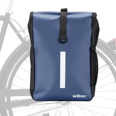 Productafbeelding van Fietstas bagagedrager - 16 liter - Waterdicht - Met afneembare schouderband - Blauw