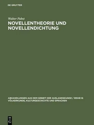 Produktbild von Novellentheorie und Novellendichtung