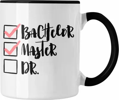 Produktbild von Trendation - Master Abschluss Geschenk Tasse Bestanden Studium Prüfung Graduation - Bachelor Master Doktor (Schwarz)