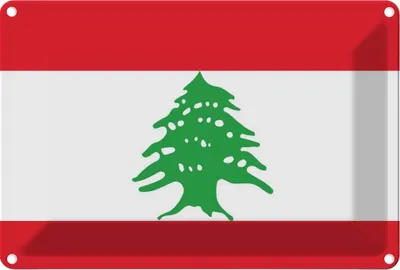 Produktbild von vianmo Blechschild 20x30 cm Libanon Lebanon Flagge Fahne Wappen