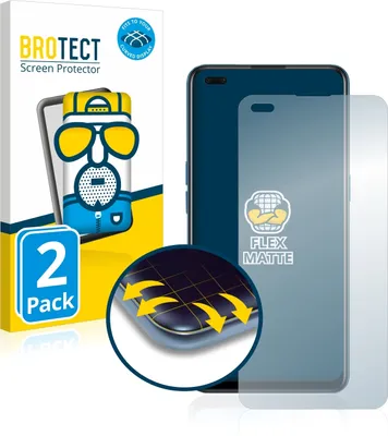 Produktbild von 2x BROTECT Fullscreen Schutzfolie für Oppo Reno 4 5G Displayschutz Folie Fullcover Matt Entspiegelungsfolie