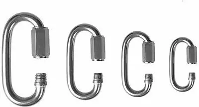 Produktbild von V4A Edelstahl Seilspanner Umlenkrolle Schäkel Kettenverbinder Bolzen Karabiner Kettenverbinder Ø4mm