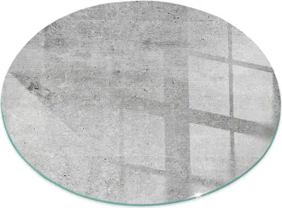 Produktbild von Glasbodenplatte für Fi 100 cm – Kaminofen – Kaminplatte Glas – Schutzglas – Funkenschutzplatte –Glasbodenplatte Feuerfeste – Hitzeschutzplatte – Bodenschutz aus Glas – Rohbetonstruktur