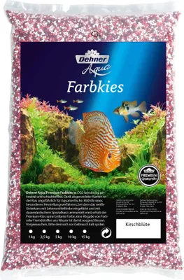 Produktbild von Dehner Aqua Aquarienkies Farbkies, Körnung 2-3 mm, 5 kg, hellrot