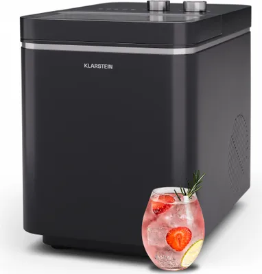 Produktbild von Klarstein IceCraft Eiswürfelmaschine - 12 kg/24 h, 6-Min.-Eiswürfel, 2 Größen, Automatische Reinigung, Eiswürfelbereiter für Küche & Bar, 150 W, Eiswürfelspender, Schwarz