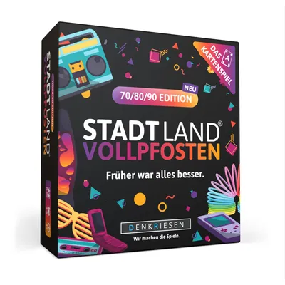 Image de DENKRIESEN - STADT LAND VOLLPFOSTEN® - Le jeu de cartes - 70/80/90 EDITION - "Tout était mieux avant"