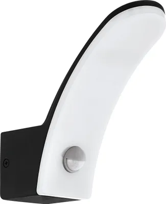 Produktbild von EGLO LED Außen-Wandlampe Fiumicino, 1 flammige Außenleuchte, Sensor-Wandleuchte aus Alu, Kunststoff, Farbe: Schwarz, weiß, IP44, inkl. Bewegungsmelder