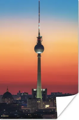 Produktbild von MuchoWow® Poster Abend in Berlin 40x60 cm - Plakate für die Wand - Poster Babyzimmer