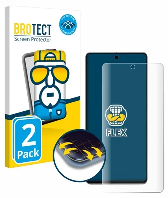The image shows the packaging for a screen protector, along with a representation of the product itself and a smartphone screen.