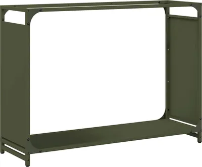 Produktbild von vidaXL Brennholzregal Olivgrün 90x28x65 cm Kaltgewalzter Stahl