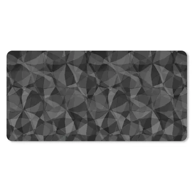 Produktbild von MuchoWow® Schreibtischunterlage Schwarz - Mosaik - Abstrakt - Muster 80x40 cm - XXL Mauspad - Gaming Mauspad