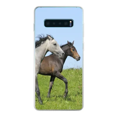 Produktbild von MuchoWow® Handyhülle Schutzhülle Hülle für Samsung Galaxy S10 Lite Pferde - Tiere - Gras Silikon Softcase Handy Hülle - Schutz