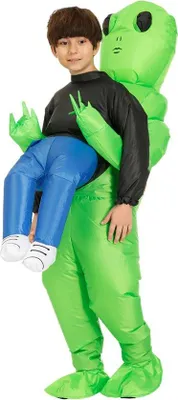 Image de Costume gonflable pour enfants - Unisexe - Vert - Longueur 80/130 cm