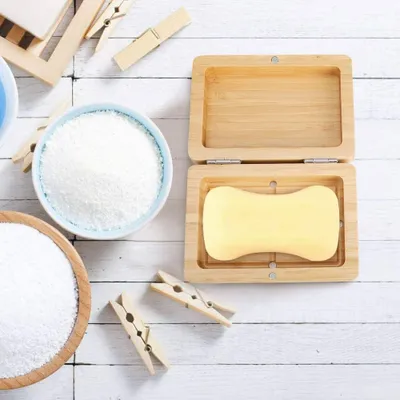 Produktbild von Handgemachte Bamboo-Seifenhalter - Natürlich - Badezimmeraccessoire