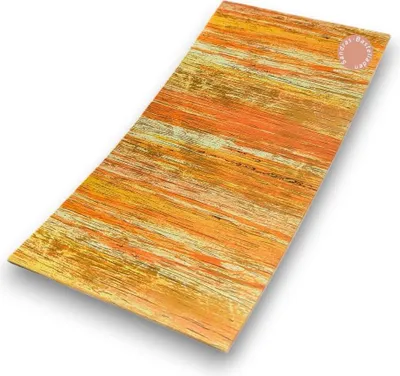 Produktbild von Sandras-Bastelladen - Multicolor Schraffur - Kerzen Verzierwachsplatte - 200 x 100 x 0,5mm Gelb mit Gold