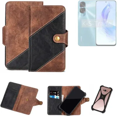 Produktbild von K-S-Trade Handyhülle Schutzhülle Bookstyle Case kompatibel mit Honor 90 Lite Klapphülle Cover Hülle Schutztasche 1x