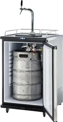 Zdjęcie produktu dla Chłodziarka do kegów, lodówka na kegi, kegerator o pojemności do 50 litrów (bar piwny) - w tym elegancka kolumna dozująca i kran kompensacyjny