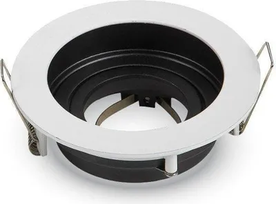 Immagine prodotto di Plafoniera V-TAC Alluminio GU10 Circolare Bianco/Nero VT-781