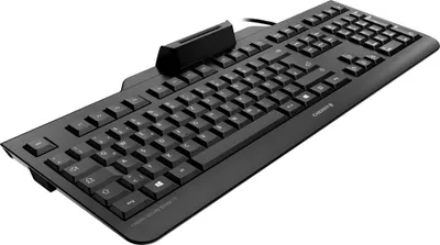 Obrázok produktu pre CHERRY JK-A0400FR-2, Plná veľkosť (100 %), Kábel, USB, Mechanický spínač kláves, AZERTY, Čierna