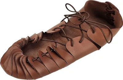 Produktbild von Mittelalter Bundschuhe Braun mit Gummisohle 30/31