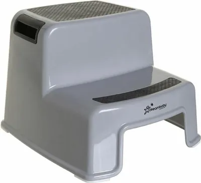 Immagine prodotto di Sgabello - DREAMBABY - per 2 persone - antiscivolo e strutturato - fino a 80 kg per bambini e adulti - grigio e nero