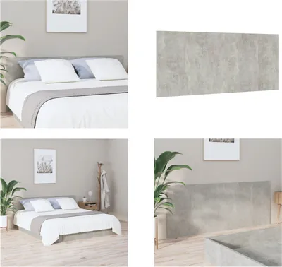 Obrázek produktu pro vidaXL Čelo postele betonově šedé 200x1,5x80 cm Materiál na bázi dřeva - Čelo postele - Čelo postele - Čelo postele