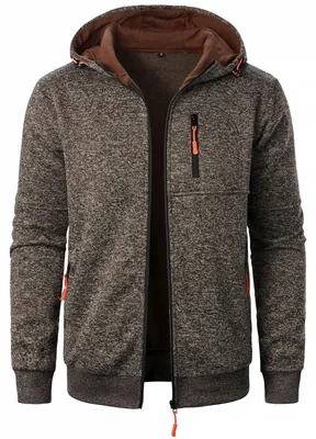Imagen del producto de Omgoods - Sudaderas con cremallera y manga larga para hombre - Sudaderas de forro polar casual