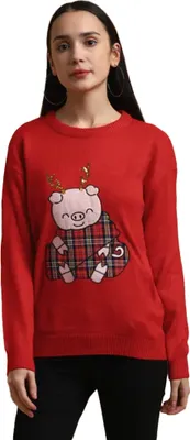 Immagine prodotto di Brave Soul - Maglione da donna 1520 (S) (Rosso)