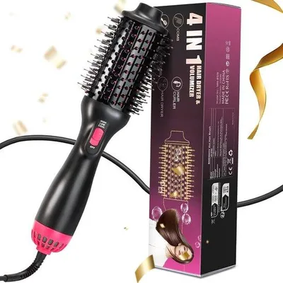 Productafbeelding van Heteluchtborstel - Roze - 4 In 1 - Multifunctionele Föhnborstel met 3 Temperatuurinstellingen - Voor Dames