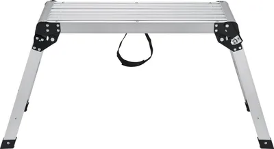 Image de Plateforme de travail pliante, capacité de charge de 150 kg, escabeau en aluminium pour cloisons sèches, établi robuste avec pieds antidérapants, idéal pour laver des véhicules, nettoyer, peindre,Reproductioner