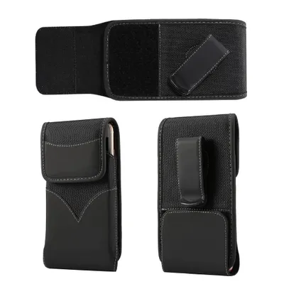 Produktbild von DFV mobile - Neuer Stil Gürteltasche Cover Nylon mit Rotierendem Gürtelclip für Gionee Marathon M5 Pro - Schwarz
