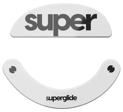 Mausgleitfüße Superglide2 für Xlite, Weiß, Glas