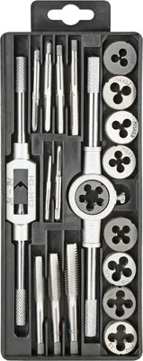 Produktbild von Satz Schneideisen und Gewindebohrer M3-M12 20-teilig - G-580-3190