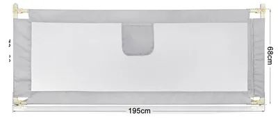 Immagine prodotto di Bariera per letto, regolabile in altezza, con rete di sicurezza, 200 cm