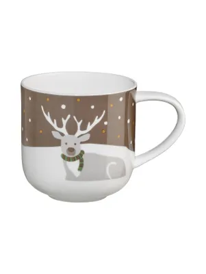 Produktbild von ASA Vorteilset 4 Stück coppa Henkelbecher, reindeer D. 9,2 cm, H. 9,5 cm, 0,4 l. 19470014 und Geschenk + Spende