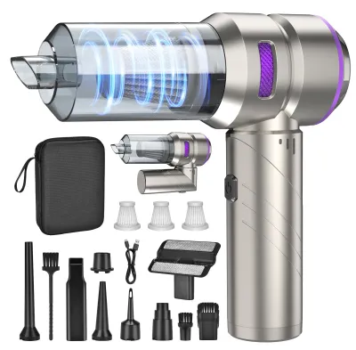 Produktbild von Fwiull Handstaubsauger Kabellos, 18000Pa 4 in 1 Akku Autostaubsauger – Silber