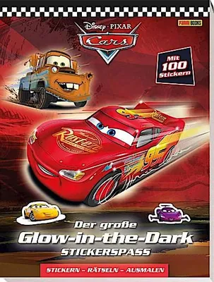 Immagine prodotto di Disney Cars: Der große Glow-in-the-Dark-Stickerspaß: Stickern - Rätseln - Ausmalen