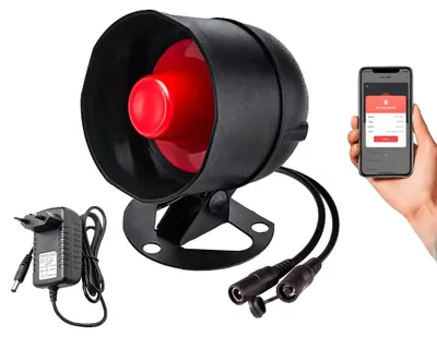 Produktbild von Sicherheitsalarmsystem, drahtlose Konnektivität, anpassbare Benachrichtigungen, Nur Sirenenalarm, EU-Stecker