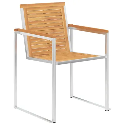 Produktbild von vidaXL 8 Stk. Gartenstühle mit Kissen Massivholz Teak