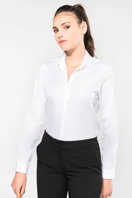 Image de Chemise en sergé premium à manches longues pour femme Kariban
