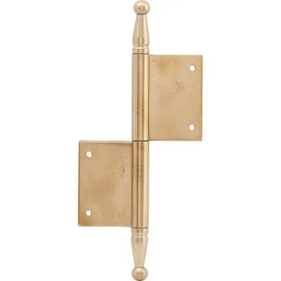 Produktbild von Türband mit Zierkopf - Aufschraubband elegant, mit Zierkopf, rechts, 100x160mm, Messing poliert