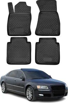 Zdjęcie produktu dla 2002-2010 Dywaniki podłogowe Audi A8 Long D3 TPE czarne 4 szt