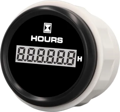 Image de compteur horaire numérique 52 mm, 0-99999,9 heures, cadran noir, rétro-éclairage 7 couleurs, IP67, étanche, DC 9-32 V, pour bateaux de marine