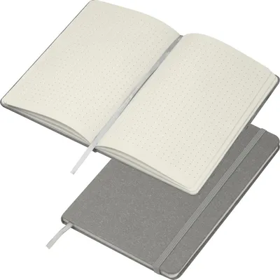 Produktbild von Notizbuch / DIN A5 / mit Kartonumschlag und gepunkteten Seiten / Farbe: grau