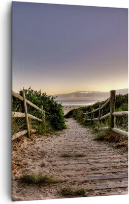 Produktbild von Bild auf Leinwand - Leinwandbild - Einteilig - Pfad Landschaft Himmel - 80x120cm - Wand Bild - Wanddeko - Wandbilder - Leinwanddruck - Wanddekoration - Leinwand bilder - Wandbild - PA80x120-0143
