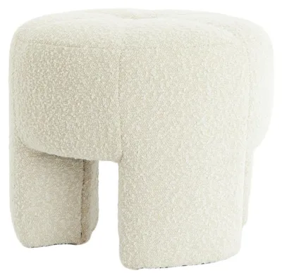 Immagine prodotto di Pouf Light & Living BATOEMI in bouclé crème dalla forma rotonda – Ø51x45 cm