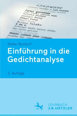Produktbild von Einführung in die Gedichtanalyse