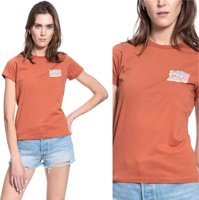 Obrázek produktu pro LEE Dámské, Tričko CREW NECK TEE, XS, Oranžová, sportovní, tričko, košile